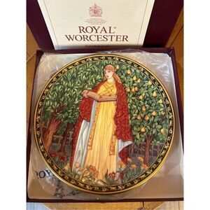 Vintage Royal Worcester Past Times Bone China Plate, ‘The Orchard - Winter ’ (83